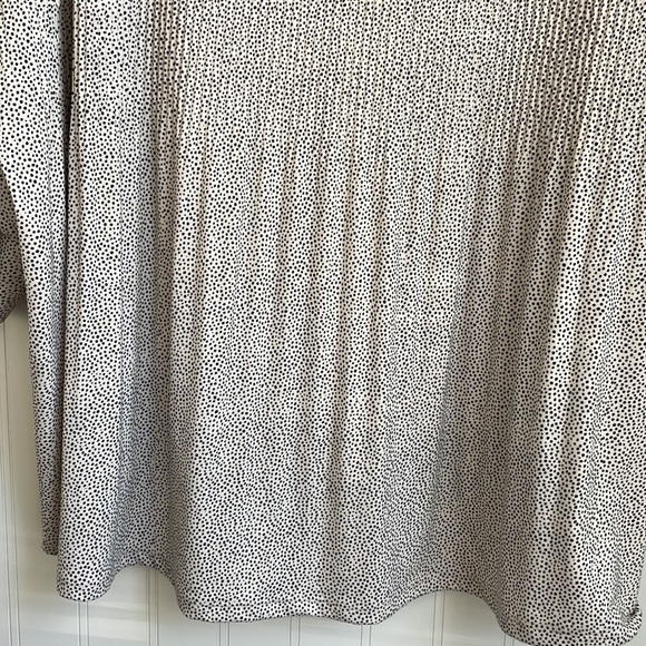 Adrianna Papell Flowing Mini Accordion Pleated Long Sleeve Blouse Tunic Size 2X - Picture 5 of 16